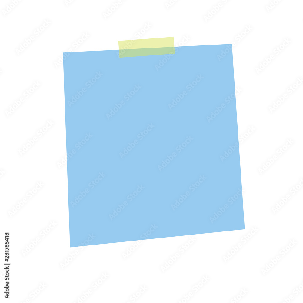 Flat blue sticker sheet, pinned adhesive tape, ready for your use. Notice board element. Perfect for back to school or business design theme. Isolated on white background. Flat blue sticker sheet, pinned adhesive tape, ready for your use. Notice board element. Perfect for back to school or business design theme. Isolated on white background.