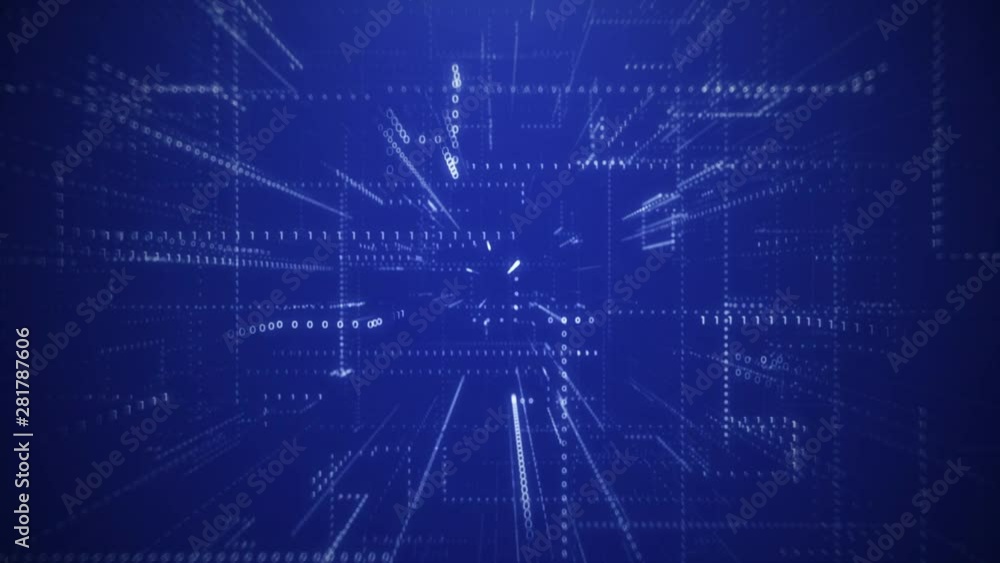 Blue Abstract Binary Code Background Blue Abstract Binary Code Background