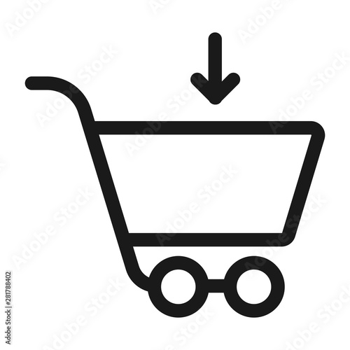 shopping cart - minimal line web icon. simple vector illustration. concept for infographic, website or app.