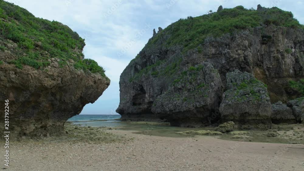 View of rocks, Hamahiga Island, Uruma, Okinawa Prefecture, Japan View of rocks, Hamahiga Island, Uruma, Okinawa Prefecture, Japan