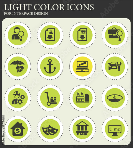 job search icon set
