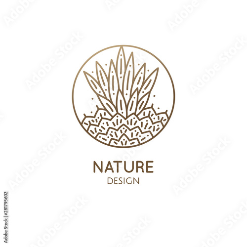 Cactus logo template