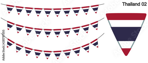 タイの国旗のガーラーンド　ベクターデータ（bunting garland）