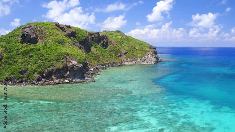 Aerial view of Yonaguni Island, Okinawa Prefecture, Japan Aerial view of Yonaguni Island, Okinawa Prefecture, Japan