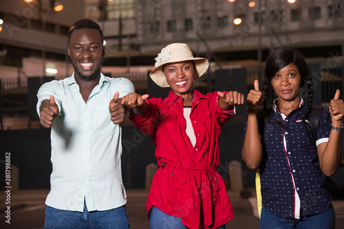 group of young people smiling.