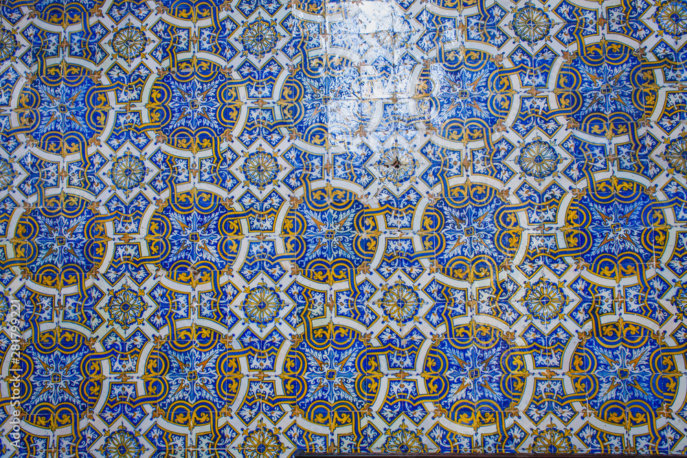 Famous ceramic tile of Portugal - azulejo