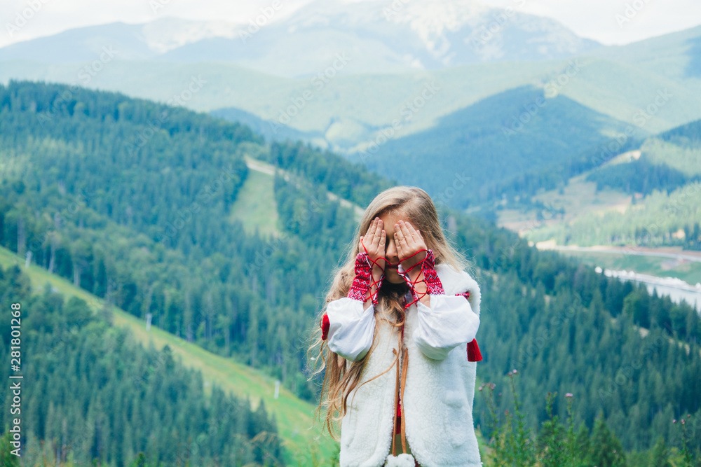 girl in the mountains