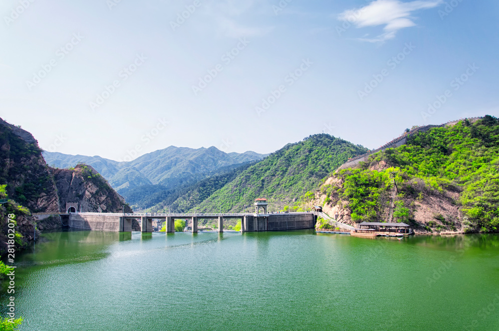 Huanghua Cheng lakeside great wall china