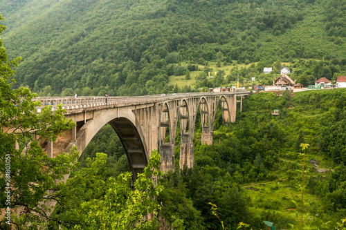Famous Durdevica Tara Bridge over the Tara River in northern Montenegro, Zabljak