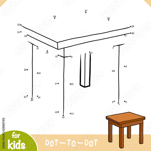 Numbers game, education game for children, Table