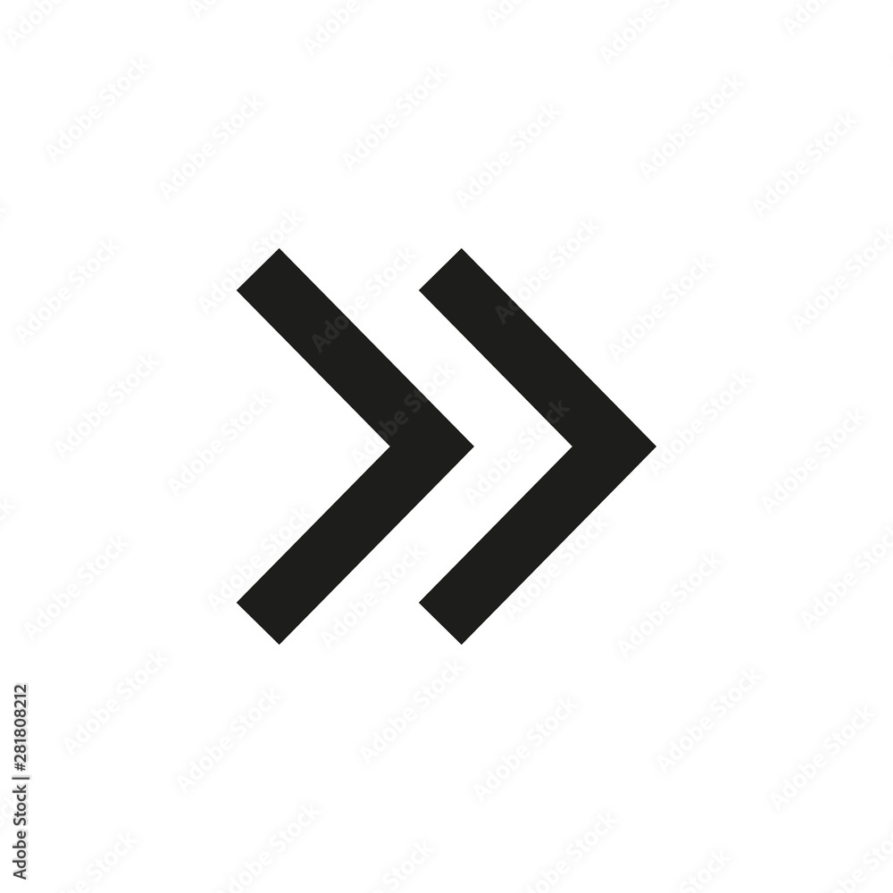 Arrow, forward icon. Vector illustration, flat design. Arrow, forward icon. Vector illustration, flat design.
