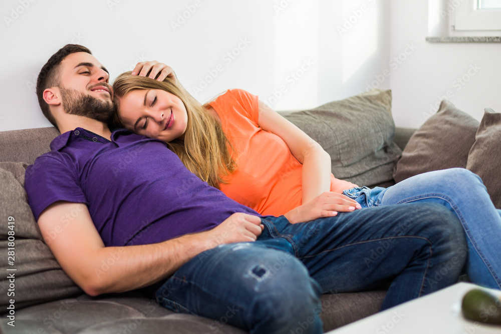 Couple enjoys spending time together at their home.