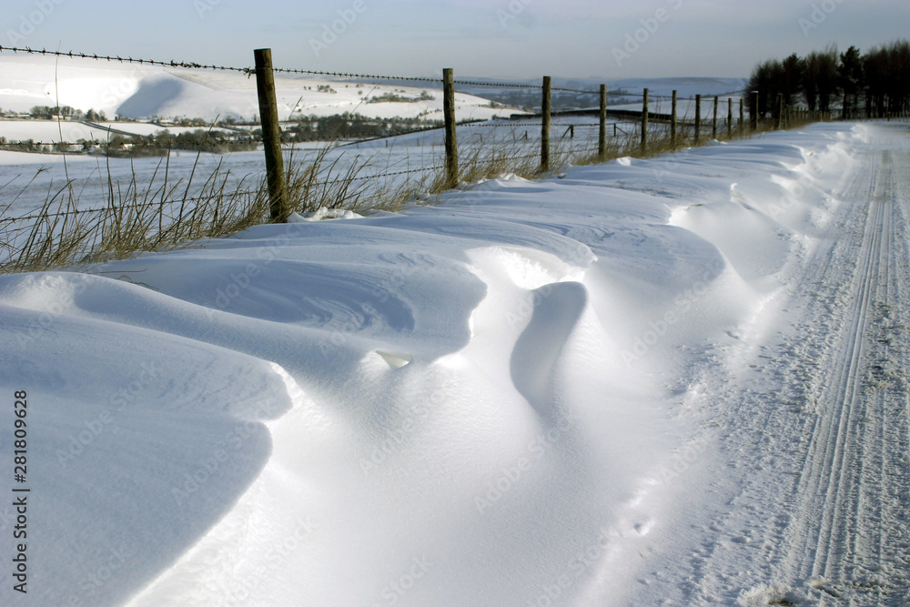 Winter scene in Wiltshire, The Deverilles . Winter scene in Wiltshire, The Deverilles .