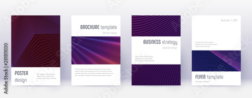 Minimalistic brochure design template set. Violet  © Begin Again