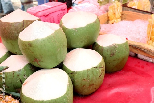 Fresh coconut at street food