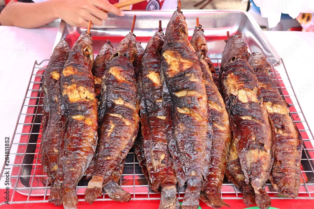 grilled fish at street food