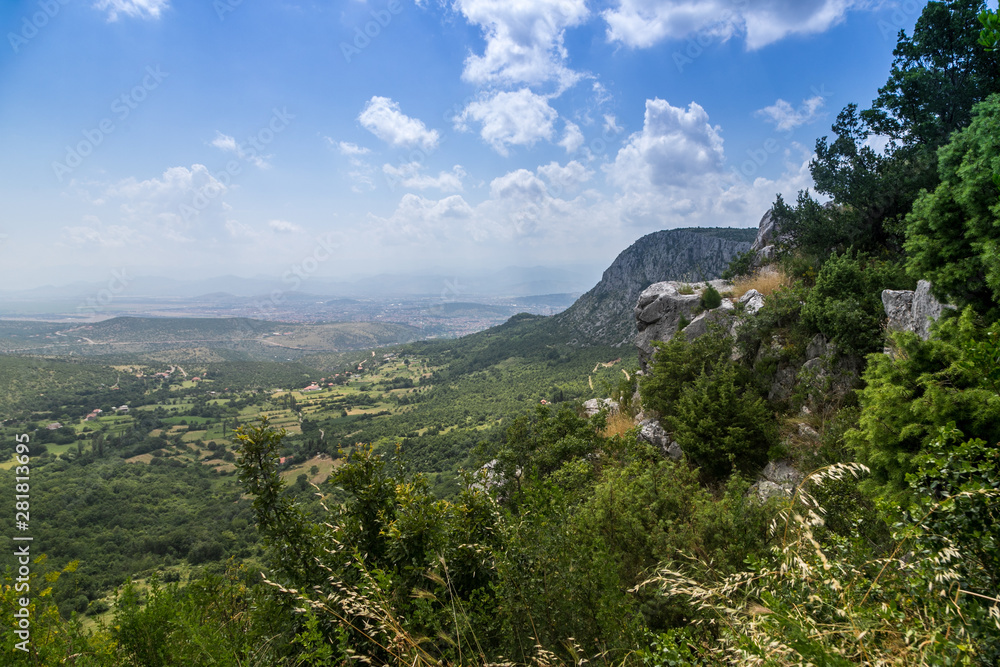 Travel to Montenegro panoramic view of Montenegro mountains in circuit around Korita