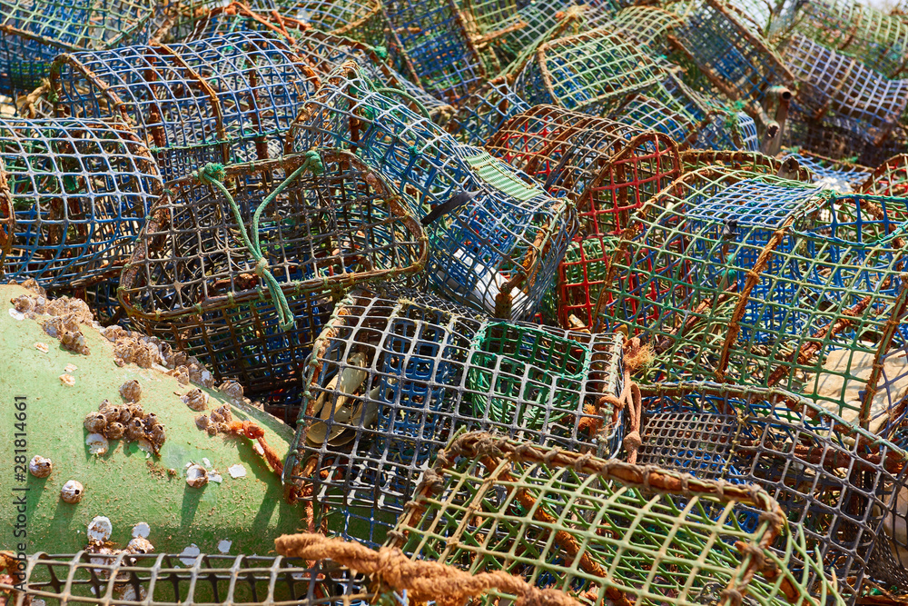 Lobster and crab baskets in Spain
