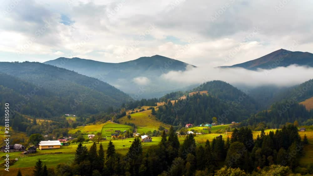 Time lapse very beautiful nature of Ukraine mountains, view Highlands, Moving clouds. Time lapse very beautiful nature of Ukraine mountains, view Highlands, Moving clouds.