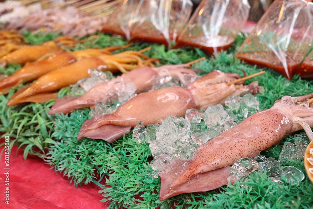 Grilled squid at street food