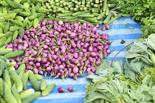 Shops selling vegetables at the market