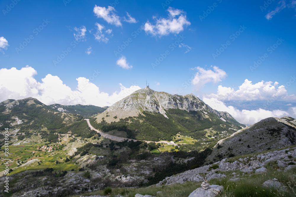 Spectacular view of Montenegro Mountains in Lovcen National park