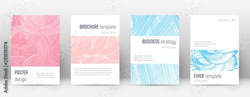 Cover page design template. Minimalistic brochure 