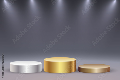 Realistic platform or podium