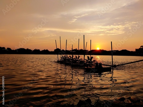 sunset on sea