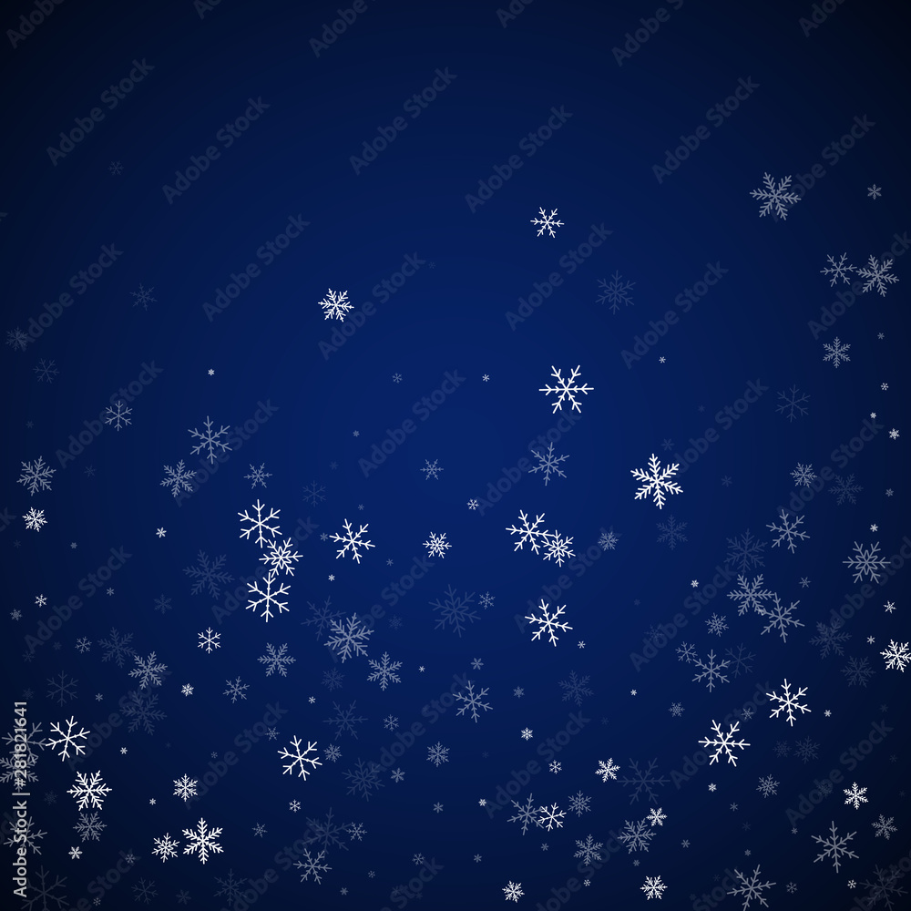 Sparse snowfall Christmas background. Subtle flyin Sparse snowfall Christmas background. Subtle flyin