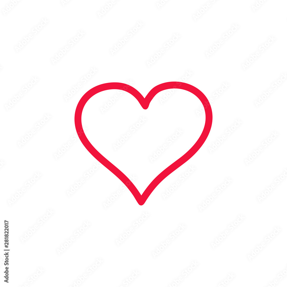 heart icons, love symbols vector