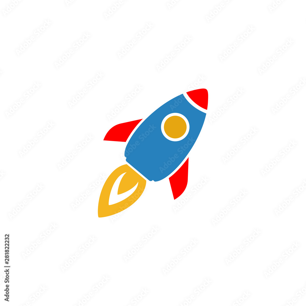 rocket icon, rocket symbol vector. for web and mobile