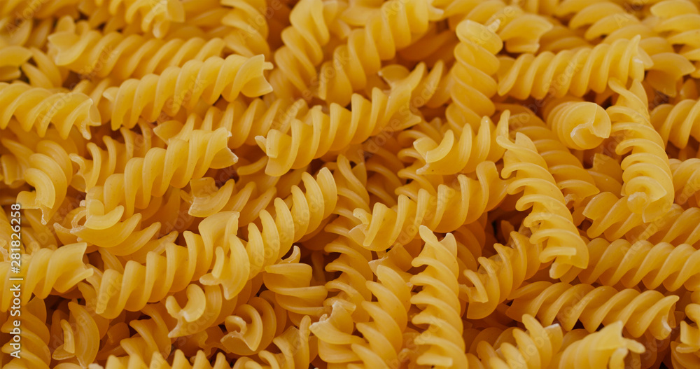 Heap of fusilli close up Heap of fusilli close up