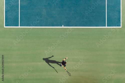 Top view of tennis player © Jacob Lund