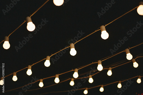 Lights at a Wedding Venue