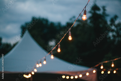 Lights at a Wedding Venue