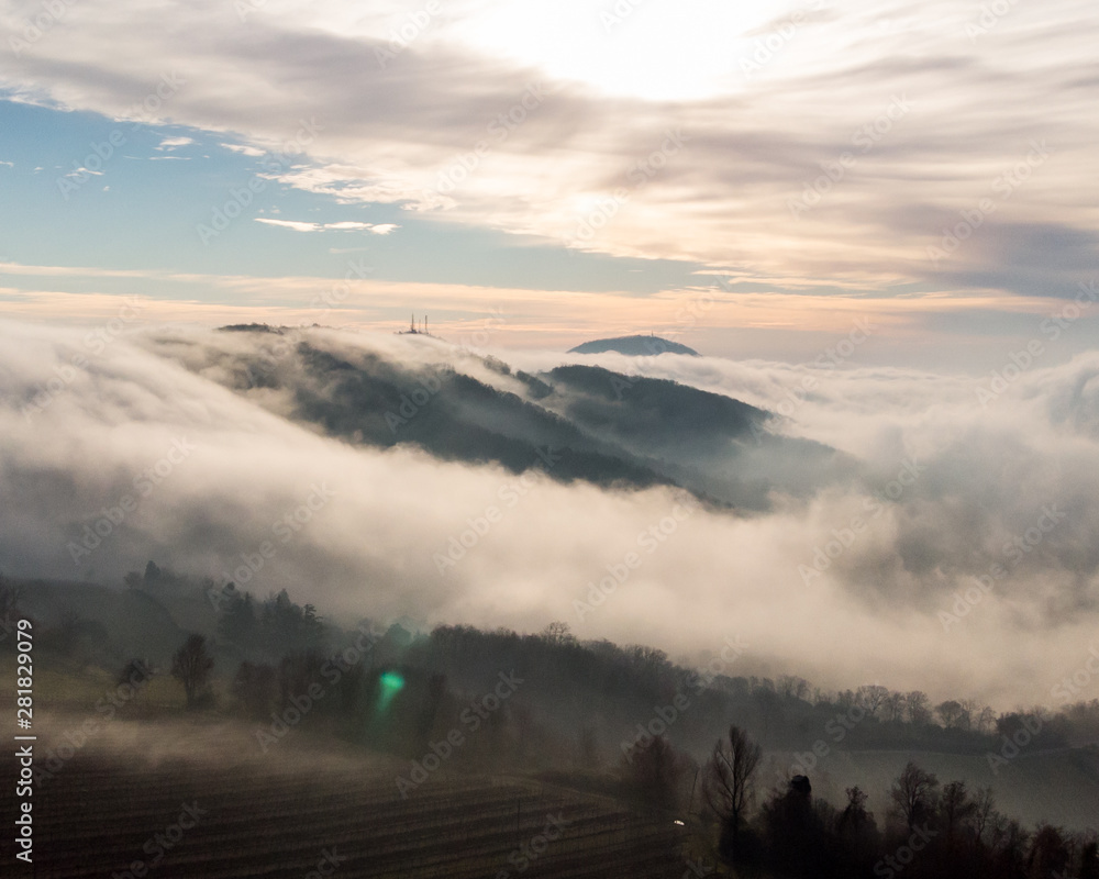 Obraz premium Clouds on Colli Euganei 3