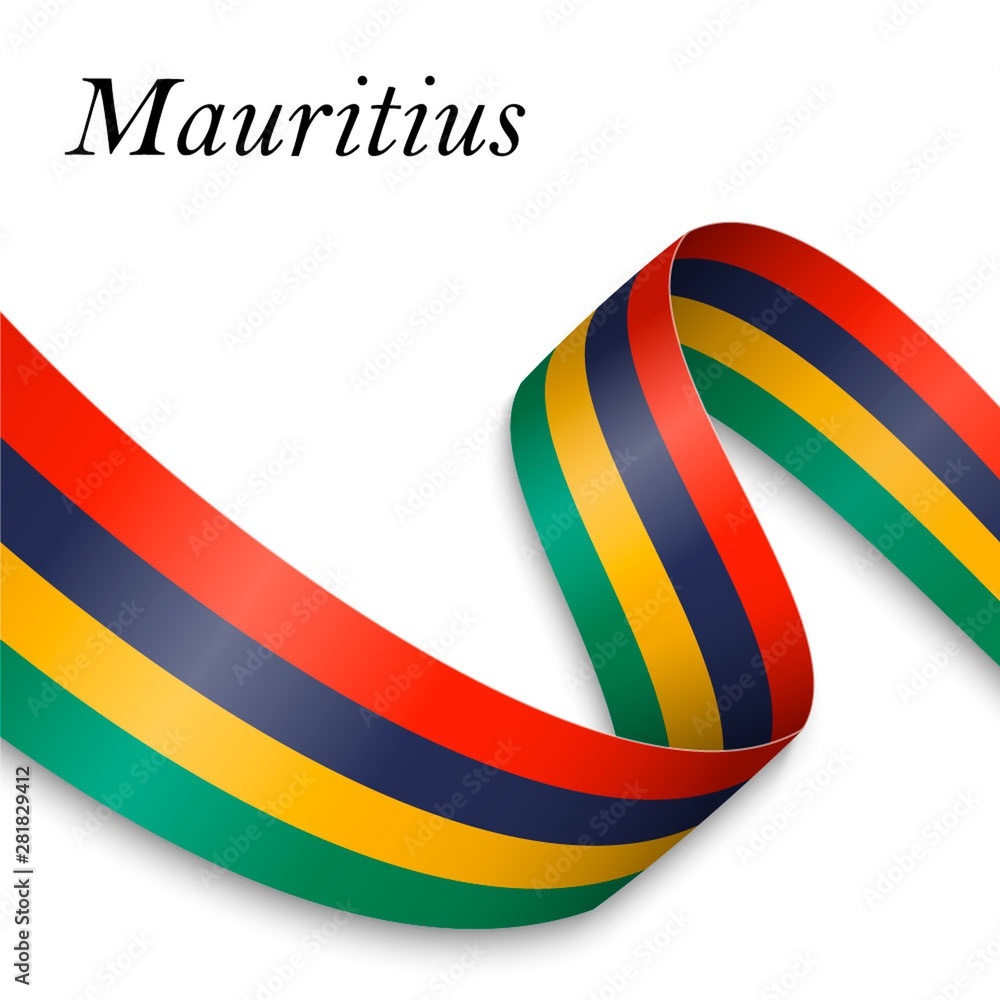 Waving ribbon or banner with flag Waving ribbon or banner with flag