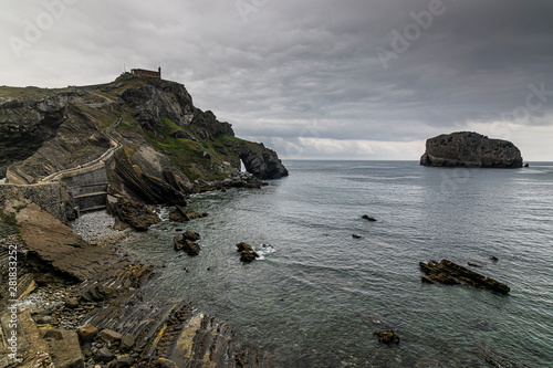 Photograph of San Juan de Gaztelugatxe, famous for being the scene of the Game of Thrones series
