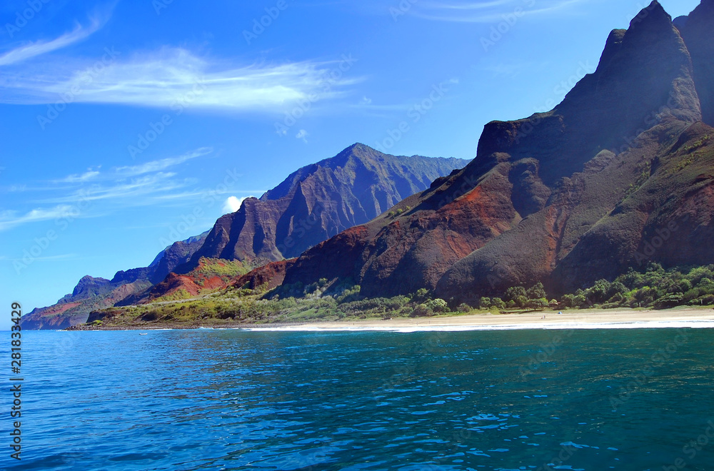 Beach Accessible only by Boat on Na Pali Coast WFT