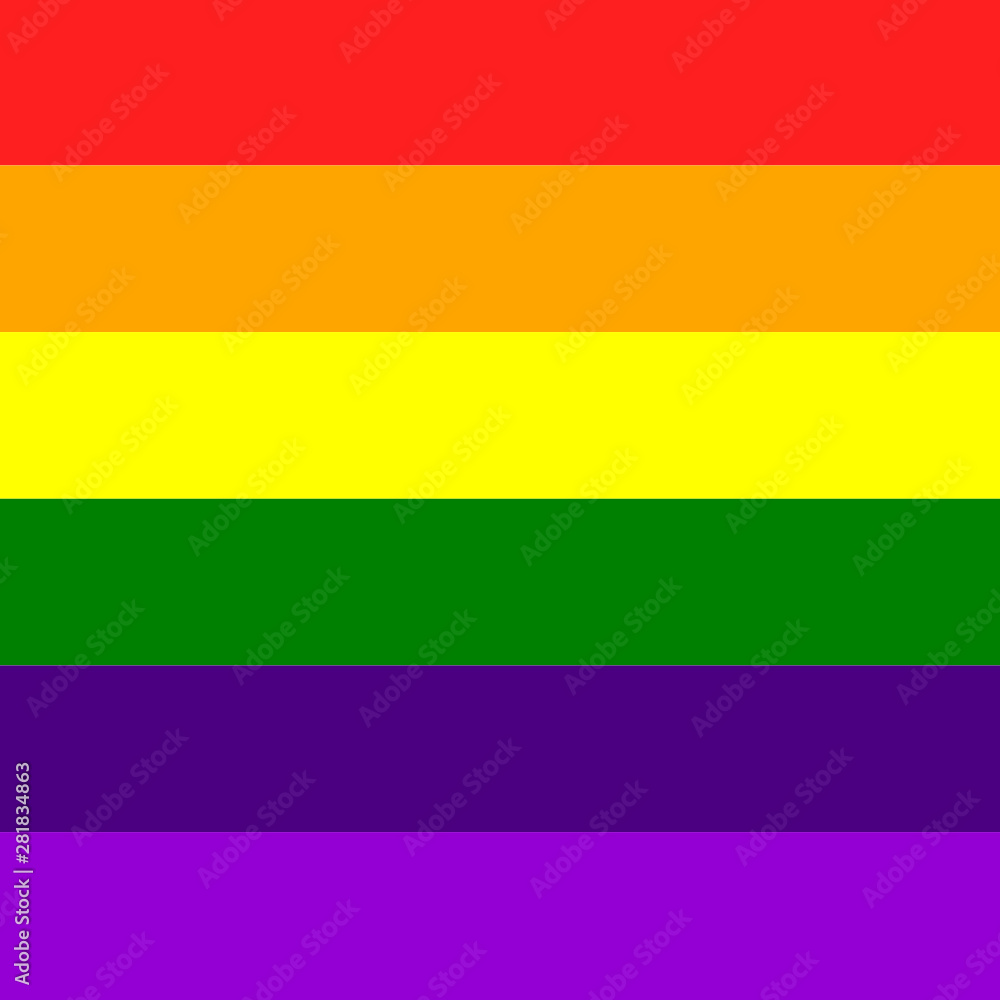 Naklejka premium LGBT pride flag or Rainbow pride flag include of Lesbian, gay, bisexual, and transgender flag of LGBT organization. 