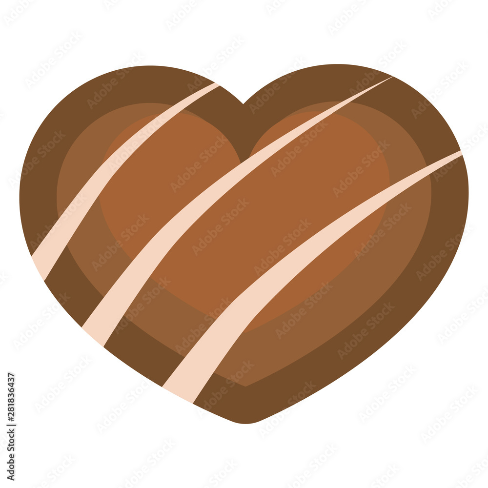Obraz premium Vector cute kawaii chocolate colorful isolated