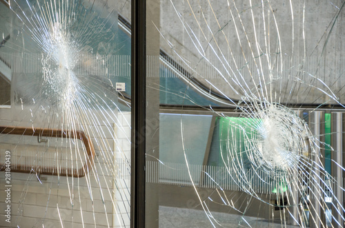 Protests terrorists terrorist attack broken window glass subway showcase rebellion, confrontation, lawlessness, crime, riots