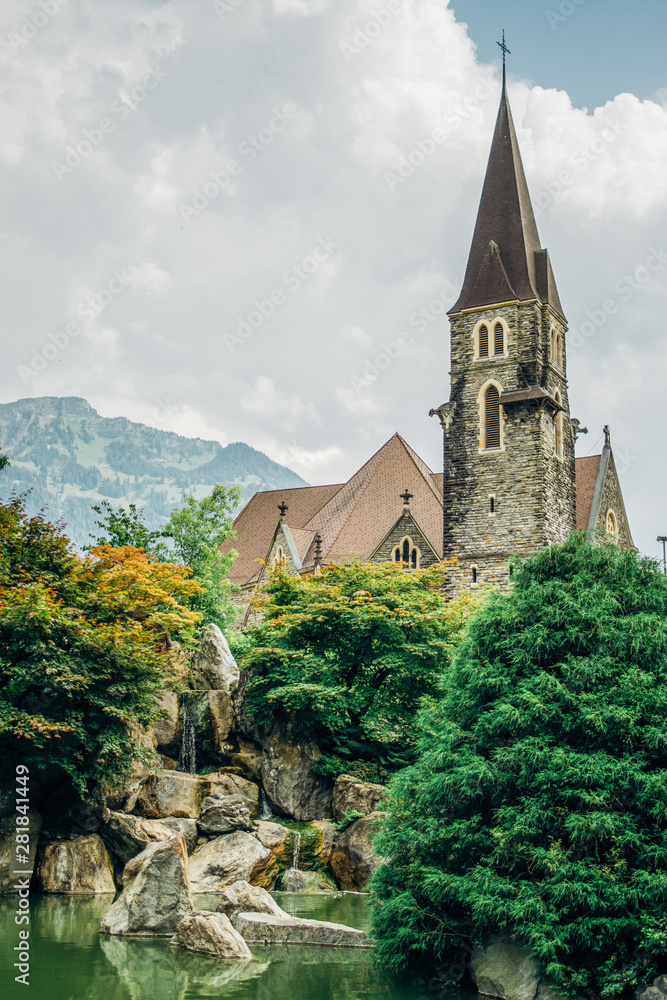 Reformierte Schlosskirche, a church in the town Interlaken in Switzeland