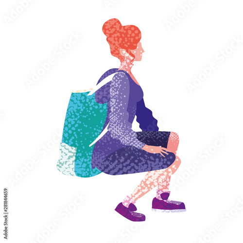 woman with backpack hiking wanderlust