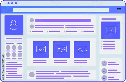 browser web site window layout vector