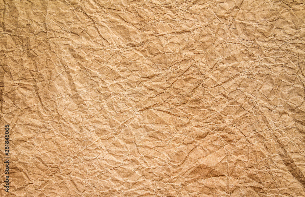 Brown wrinkle recycle paper background Brown wrinkle recycle paper background