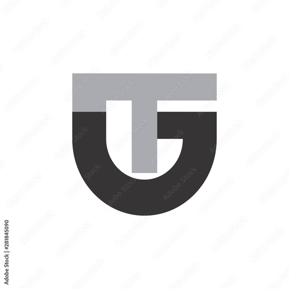 Letter GT logo design vector