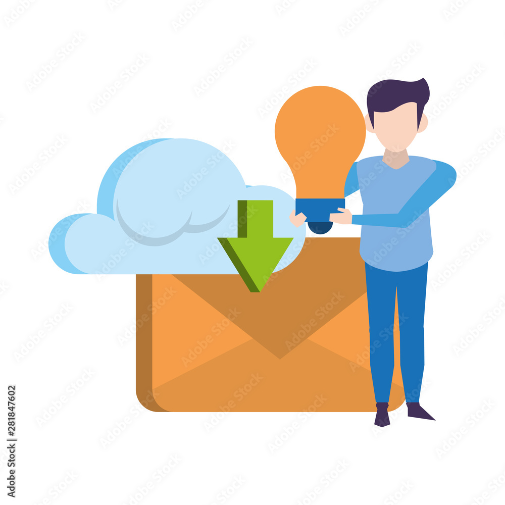 email message digital card cartoon email message digital card cartoon