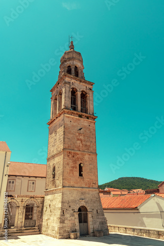 Church of St. Joseph Bell Tower, Vela Luka, island of Korcula, Croatia